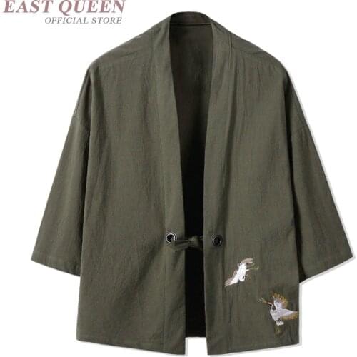 Kimono cardigan men embroidered full sleeve cardigan spring kimono blouse Japanese kimono traditional shirts DD281 F