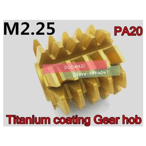 M2.25 modulus 60*55*22mm Inner hole PA 20 degrees HSS Titanium coating Gear hob Gear cutting tools Free shipping