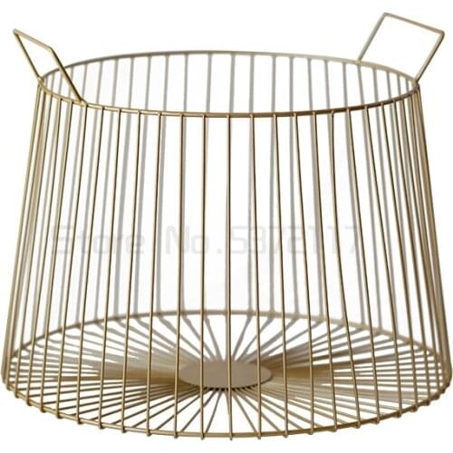 Nordic metal storage basket Tieyi Hotel dirty clothes basket Bathroom Storage Basket dirty clothes toys sundry basket sorting