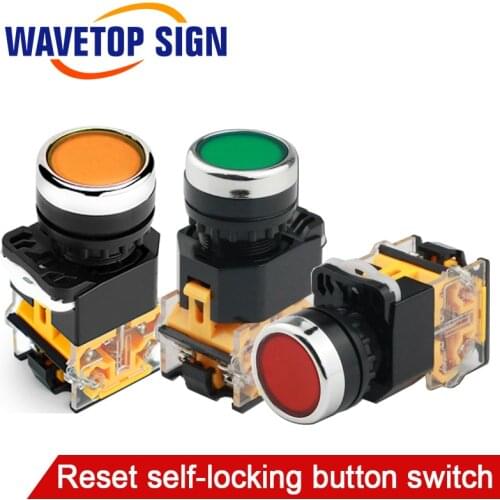 Power Switch LA38-11BNZS Reset Self-Locking Button Switch 22mm Red Yellow Green