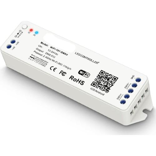 New LED WiFi to DMX512 Converter DC12-24V Input;DMX Signal Output Led RGB Strip Controller Wifi-101-DMX4