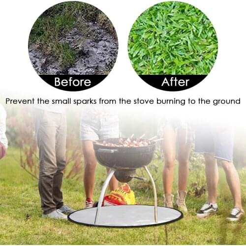 Fireproof Mat |Fire Pit Mat | Fire Pit Pad Deck Protector Round Fireplace Fire Pit Mat Grill Mat Deck Protector Fireproof Cloth
