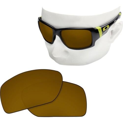 OOWLIT Polarized Replacement Lenses of Peach Gold for-Oakley Big Taco OO9173 Sunglasses