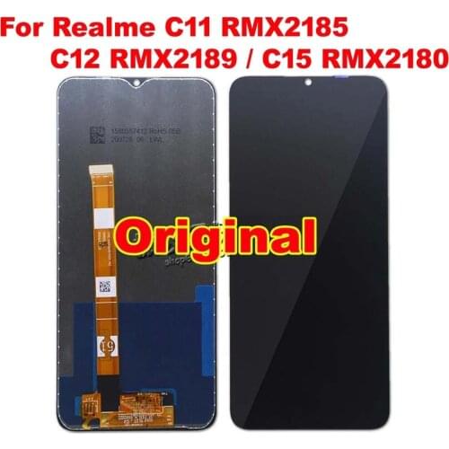 Original Best Glass Panel LCD Display Touch Screen Digitizer Assembly Sensor For Oppo Realme C11 C12 C15 Phone Pantalla Parts