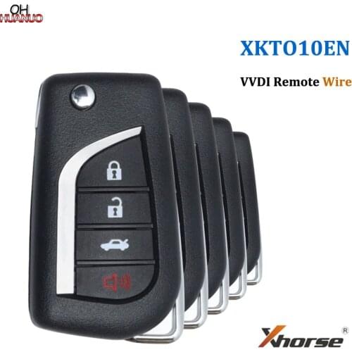 Original XKTO10EN XHORSE Wire Remote Key 3 Buttons Work VVDI Key MAX VVDI2 MINI KEY TOOL