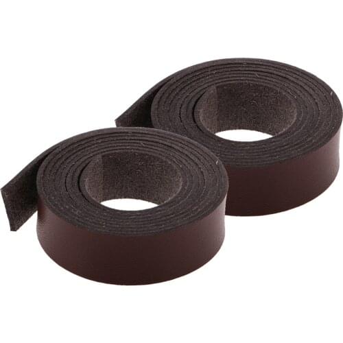 2 Meters Long 15mm and 20mm Wide PU Leather Strap Strips DIY Belt Crafts Coffee