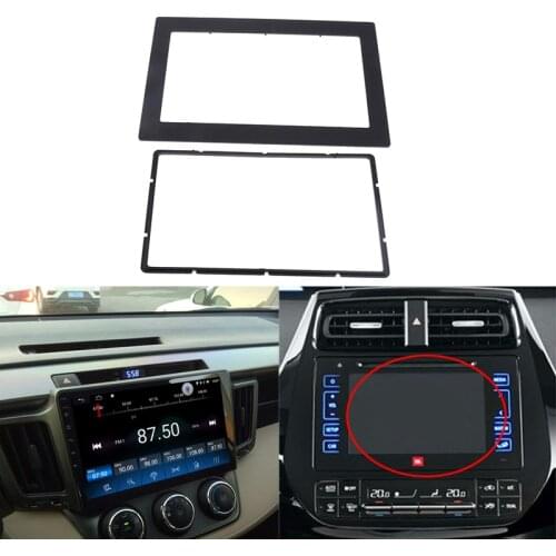 Universal Car Radio Fascia Panel Frame For 2-DIN Install Audio Stereo Cover CD/DVD Radio Fascia Frame Car Accessories 211x138mm