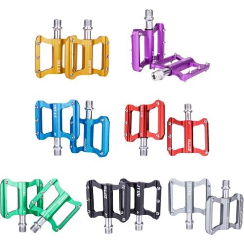 Bicycle Platform Pedals, Non-Slip Durable Ultralight Aluminum Alloy Bike Flat Pedals for 9/16" Spindle Mountain Road Bikes MTB