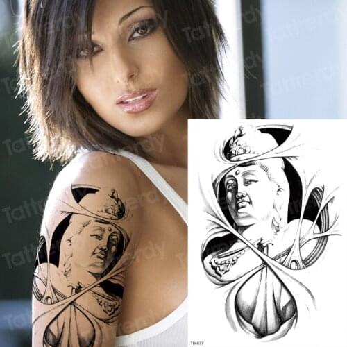 Temporary tattoo sticker sketches tattoo designs fake tattoo black long lasting temporary tattoos sleeve arm men shoulder tatoo
