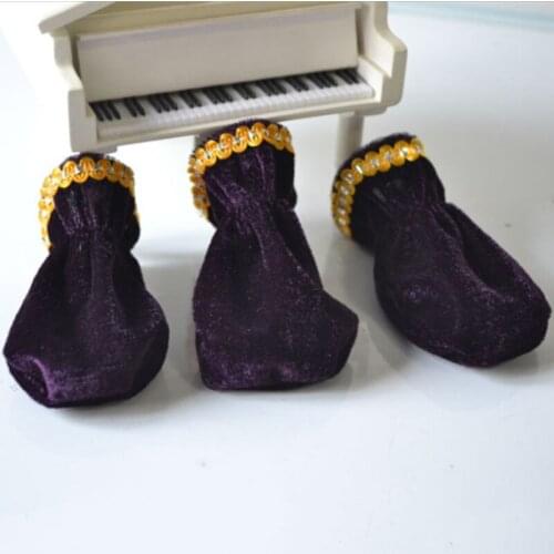 1 set of 3 pcs Universal Piano Pedal Velvet Covers Protective 3 Colors