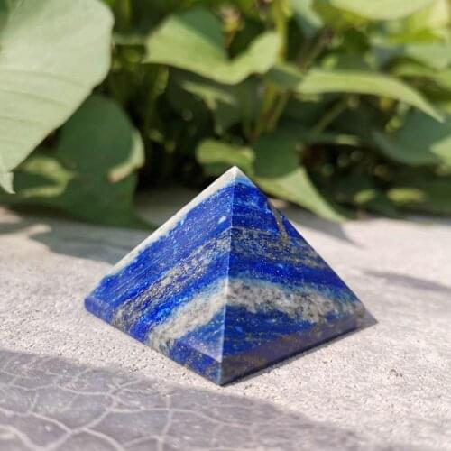 40mm Natural Lapis Lazuli crystal stone mineral crystal healing pyramid
