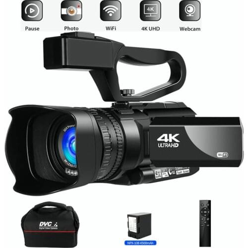 4K Ultra HD 48MP Camcorder Video Camera for YouTube Live Streaming 30X Digital Zoom IR Night Vision Wifi APP Control 3.0 inch