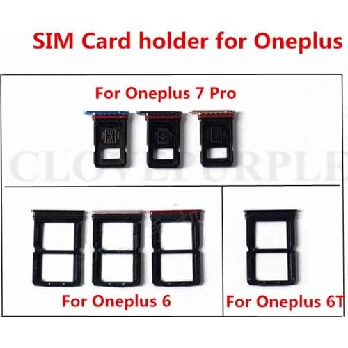 SIM Card Tray Replacement Parts SIM Card Slot Tray Holder Adapter For Oneplus 6 6T 7 Pro
