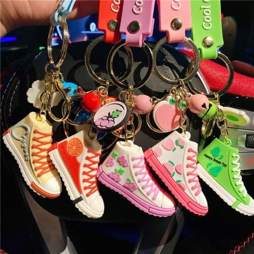 Sneakers Keychain Creative Small Fresh Fruit Sneakers Key chain Car Phone Anime Keychain Accessories Couple Friends Gift Pendant