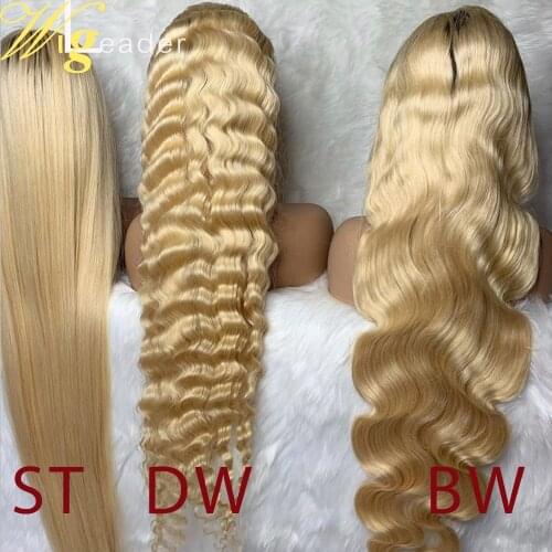 150% Remy Human Hair Lace Front Wigs Preplucked Straight Lace Frontal Wig #613 Deep wave Lace Frontal Wigs Blonde Lace Wigs