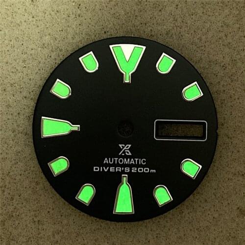 28.5MM Watch Dial Green Luminous Dial for NH36A Movement SKX007/009 Modified SBBN033/SBDX017 Watch Accessories