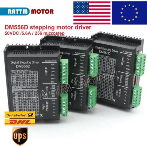 3pcs DM556D digital stepper motor driver 50VDC 5.6A 256 microstep High performance