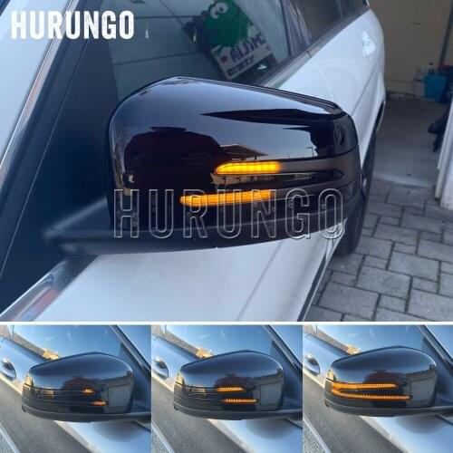 For Mercedes Benz W204 CLA A B C E S GLA GLK CLS Class W176 W212 2pcs Dynamic Turn Signal LED Light Side Mirror Indicator