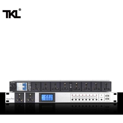 TKL D10 10Channels Power Sequence Professional Audio Air switch Controller Automatic power strip bar Effectively protect