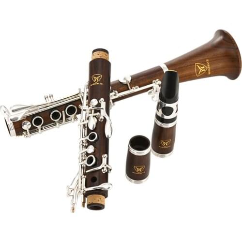 MARGEWATE Clarinet New Bb Tune Redwood Clarinet 17 Keys Playing Musical Instrument with Case Mouthpiece Free Shipping