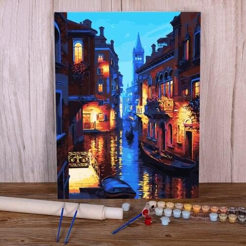 Landscape DIY Painting By Numbers Kit Oil Paints 50*70 Boards By Numbers New Design For Handicraft