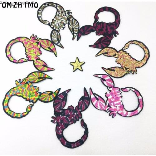 Scorpion Embroidery Patch for Clothes Ironing on Stickers Biker Patch Sewing Applique for Jacket Jeans Shoes Backpack Badges