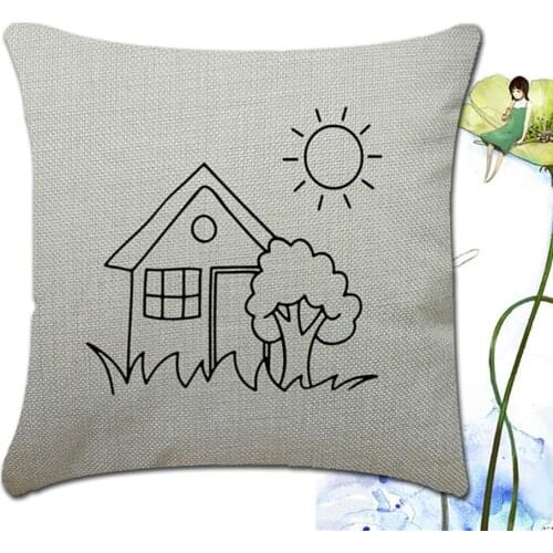 5pcs/lot Blank Sublimation Natural linen Pillowcase For Sublimation INK Print DIY Gifts Heat Press Transfe