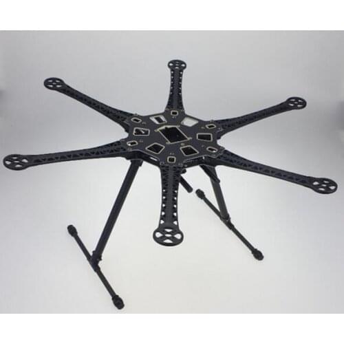 HMF S550 F550 Upgrade Hexacopter Frame Kit Soldered Center Plate w/Landing Skid for FPV