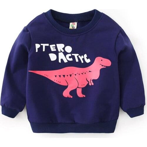 Wholesale Autumn kids Cotton sweatshirt boys girl print dinosaur Monster Casual tops spring toddler clothes Childrens clothing