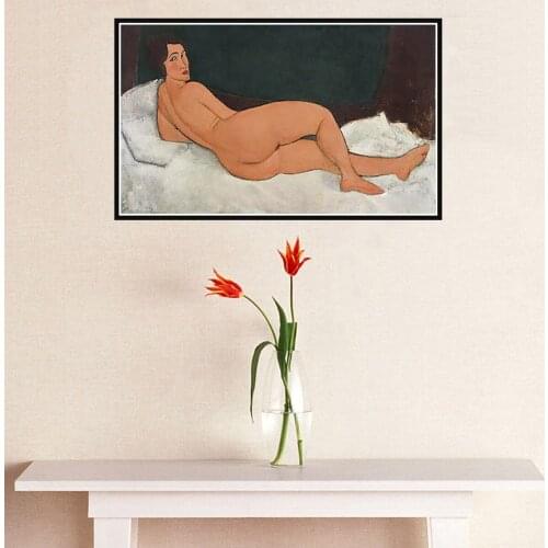 Sexy Lying Naked Woman Poster Canvas Print Painting Wall Art Living Room Home Decoration