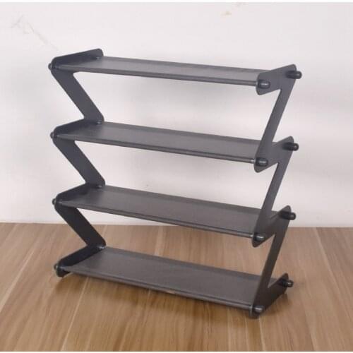 New DIY Shoe Rack 4 Layers Stainless Steel Shoes Rack Z Shape Standing Shoe Rack Shelf For Home Shoes Storage Rack