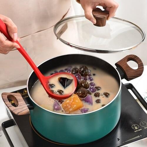 Cooking Cute Soup Pots Nonstick Breakfast Round Milk Stew Pot Induction Cooker Korean Noodles Ollas De Cocina Cookware DG50TG
