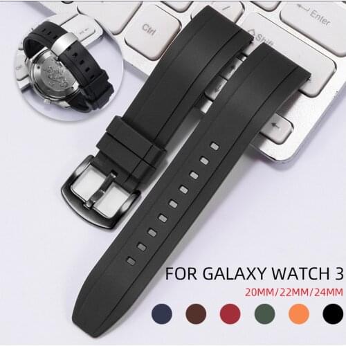 Silicone Strap for Galaxy Watch 3 45mm 41mm Watchband for Amazfit Huawei GT 2 Honor Quick Release Rubber Replacement Bracelet