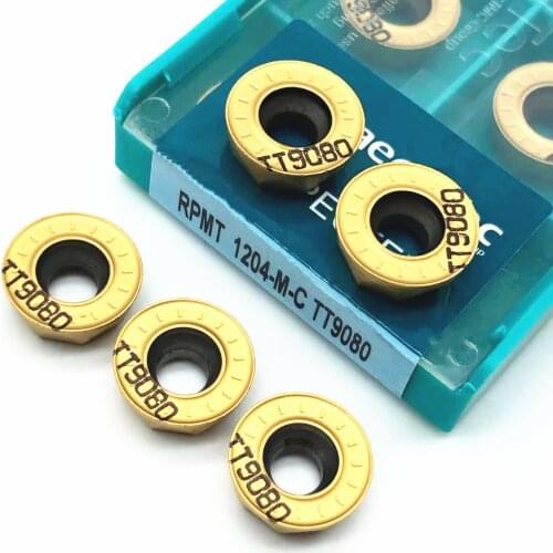 Turning insert RPMT1204 M C TT9080 carbide CNC metal cylindrical grooving tool RPMT1204 1204 lathe parts milling cutter