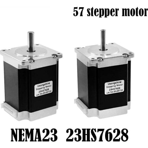 Nema 23 Stepper 23HS7628 4-lead 2.8A Do Motor 76mm 6.35mm / 8.0mm Do motor 76 165 diame CNC Laser Moer Foam Plasma Cut