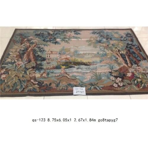 Tapestry wall hanging wool aubusson tapestry flower tapestry vintage tapestry wool tapestry