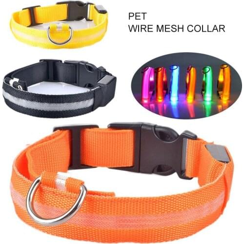 Anti-Lost LED Dog Collar USB Charging Car Accident Avoid Night Safety LED Glow Dog Harness Pet Supplies Dogs Luminous Collar
