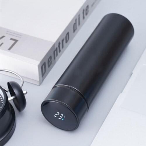 Smart 304 Stainless Steel Vacuum Water Cup Temperature Display Cup Business Gift in-Car Thermos 500ml