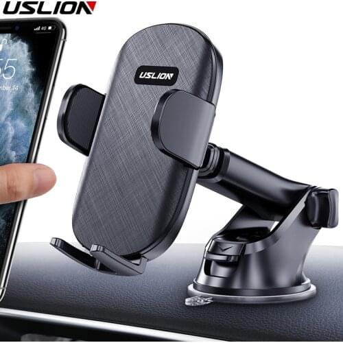 USLION Car Phone Holder Universal Smartphone Car Mount Holder 360 Degrees Adjustable Mounting Suction Cup Holder For iPhone Mi