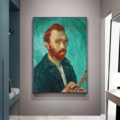 Van Gogh Selfie Funny Art Canvas Painting Modern Artwork Posters and Prints Cuadros Wall Art Pictures for Living Room Home Decor