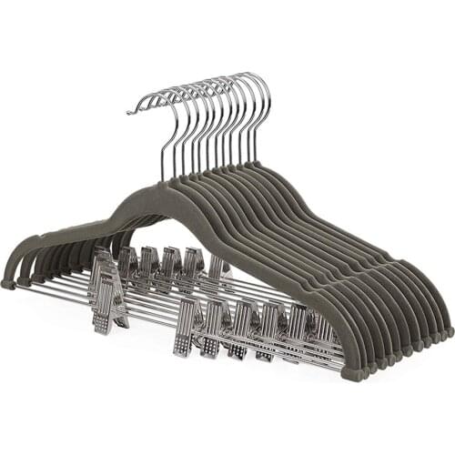 Clothes Hanger Clothing Organizer Hangers with Movable Clips 360 Dgree Rotating Clothes Hook No-Slip Children Clothes Rack