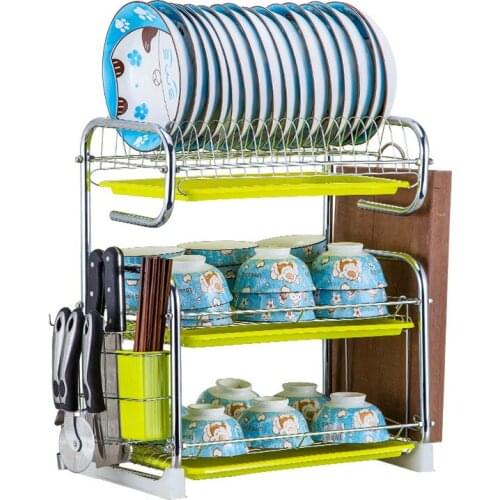 5%Sink Holder Kitchen Cutlery Rack Drain Storage Rack S-shaped 2/3 Layer Cutlery Stand Dish Rack Kitchen Cutlery Rack Plate Rack