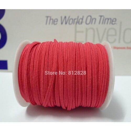 50 Meters 1/8" 3mm #22 Peach Pink Skinny Elastic Bands