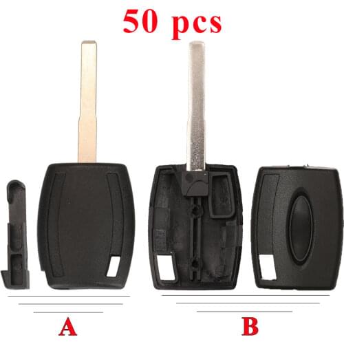 Jingyuqin 50PCS/LOT HU101 BLANK TRANSPONDER KEY SHELL CASE FOR FORD FOCUS AS REPLACEMENT CASE