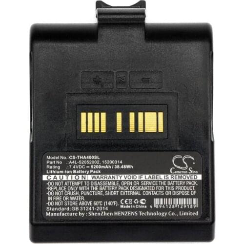 Cameron sino 5200mah battery for TSC Alpha 4L 15200314 98-0520022-10LF A4L-52052002 Printer Battery