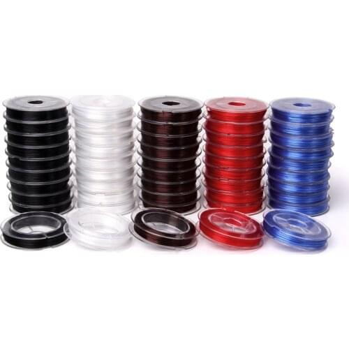 2 M/Roll 0.8 mm White Crystal Stretch Cords Wire Wholesale Colorful Elastic Rope Lines DIY Making Jewelry Bracelets Necklace