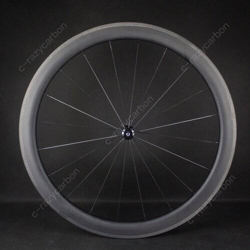 Free Shipping Showstopper Brake Track Cycling Road High End 700c Carbon Wheelset 45mm Clincher Tubeless 700c Road Bike