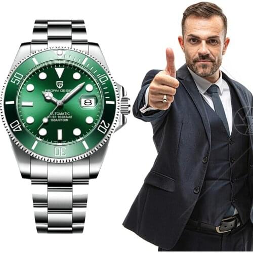 2020 PAGANI Design Mechanical Wristwatch Brand Luxury Men Watches Automatic Black Watch Men Stainless Steel Waterproof Business