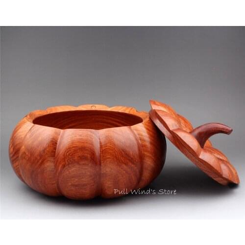 Exquisite wooden pumpkin shape Ashtrays Classic orange pumpkin Crafts Home Decoration Storage box