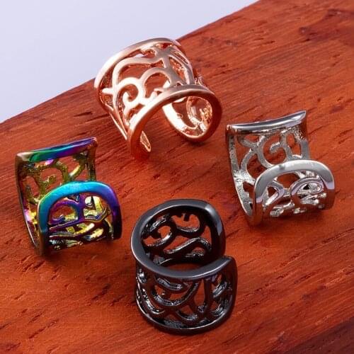 Hollow Pattern Ear Clip Punk Jewelry Clip-on Earrings Mens Womens Fashion Geometric Vintage